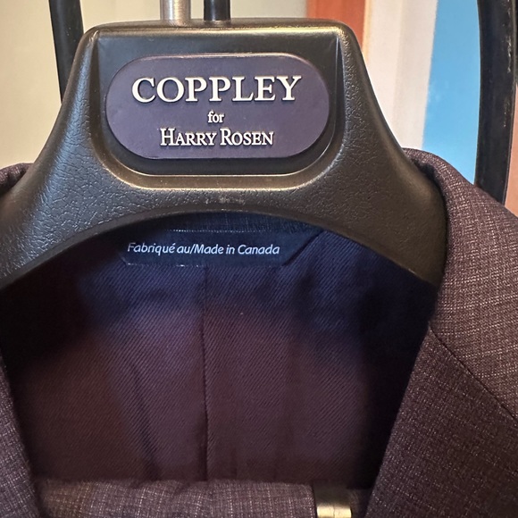 Coppley Men's Two Piece Suit - Dark Blue Microcheck - Picture 3 of 6